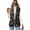 Autumn Camo Leaves Pattern, variant on Chririnla Piano Music Note, Versatile Sleeveless Business Waistcoat for Work Summer Spring, Loose Fit Women's Sleeveless Waistcoat Vest