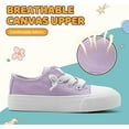 thumbnail image 2 of Toddler Sneakers for Girls Boys, Kids Canvas Fashion Shoes Elastic Straps Laces Slip On Lightweight Comfortable Low Top Classic Casual Walking Shoes, 2 of 6