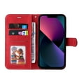 thumbnail image 6 of Allytech for iPhone 14 Plus Wallet Case with Card Slots Holder and Wrist Strap, PU Leather Kickstand Flip Folio TPU Bumper Shockproof Case for iPhone 14 Plus 6.7" 5G 2022, Red, 6 of 7
