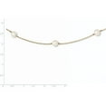thumbnail image 3 of 14K Yellow Gold 5-6mm White Near Round Freshwater Cultured Pearl 7-Station Necklace (18 X 5.5) Made In Canada xf555-18, 3 of 6