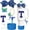 Blue T, variant on PTSPLLMY 8PCS Cup Accessories Set,Straw Cover Cap for Stanley Cup 30oz or 40oz,Sticker for Stanley Decorations,Initial Letter Charm Personalized (Blue K)