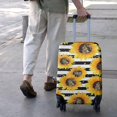 thumbnail image 3 of Black White Stripe Leopard Sunflower Pattern Luggage Cover Fashion Suitcase Cover Baggage Covers Fit 25-28 Inch Luggage (Go Travel), 3 of 5