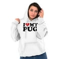 thumbnail image 5 of Love Pug Cute Dog Breed Lover Pet Owner Hoodie Sweatshirt Women Brisco Brands X, 5 of 6