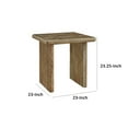 thumbnail image 5 of 23 Inch Modern Side End Table, Brown Mango Wood, Square Geometric Surface, 5 of 5