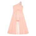 thumbnail image 4 of Alvivi Kids Wedding Flower Girls Dress Sleeveless Floral Lace Rhinestone Maxi Romper Evening Gown Pink 8, 4 of 6