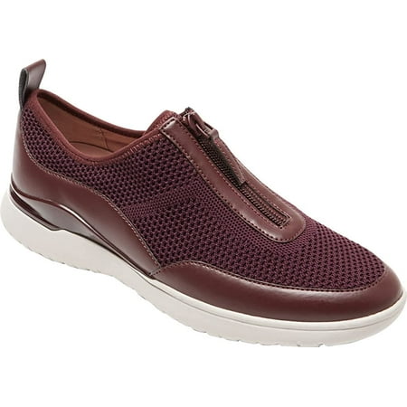 Rockport Women's Total Motion Sport Zip Sneaker Oxblood CI6386