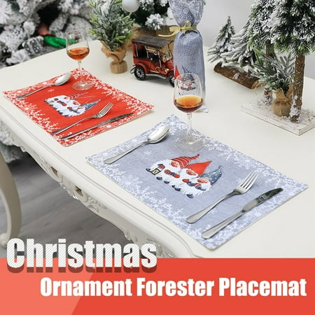 

WNG Christmas Decoration Cartoon Forest Man Placemat Gift Decoration