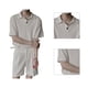 thumbnail image 4 of Camiseta con cuello vuelto Ticfox moda sedosa para hombres blanco XXL, 4 of 12