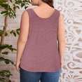 thumbnail image 5 of Blmnix Raglan Womens Camisole Tank Tops Cotton Tank Top Plus Size Crew Neck Red Tank Top Sleeveless Womens Camisole, 5 of 5