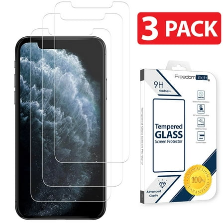3-PACK TTECH For Apple iPhone XS Max / 11 Pro Max Tempered Glass Screen Protector Film Cover, Anti-Scratch, Anti-Fingerprint, Bubble Free, Clear, In Retail Package fits iPhone XS Max / 11 Pro Max