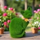 thumbnail image 1 of Adorno de gato de resina verde para decoración del hogar y el jardín | Figura decorativa caprichosa para el patio o el escritorio, 1 of 6