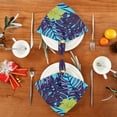 thumbnail image 4 of GZHJMY Set of 1 Beautiful Tropical Plants Palm Leaves Flowers Satin Napkin Square 20 Inches Table Napkins Soft Smooth Decorative Napkins for Wedding Banquet Party Decoration, 4 of 6