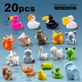 thumbnail image 3 of Figuras de acción de animales de Navidad, 10 unidades, dinosaurios, capibara, conejo, ardilla, zorro, oveja, gato, rana, tortuga, serpiente, 3 of 5