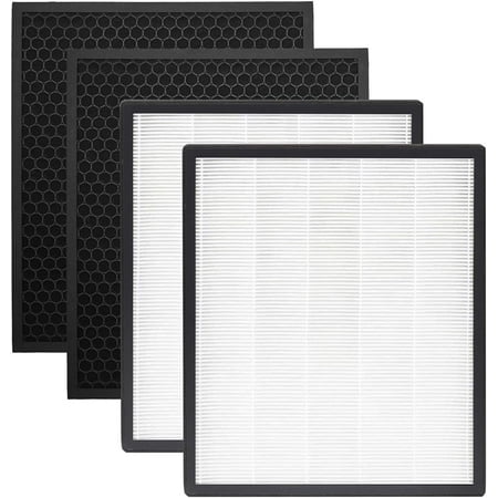 

Home Times 131 Replacement Filter Compatible with LE-VOIT LV-PUR131 LV-PUR131S LV-PUR131-RF 2 Filters + 2 Activated Carbon Filters