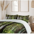 thumbnail image 6 of Ambesonne Forest Duvet Cover Set, Bushes and Thick Trunks, 2-Calking, Green Brown, 6 of 7