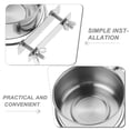 thumbnail image 5 of UPKOCH 1Set Hanging Pet Bowls Elevated Structure Silver Stainless Steel Dog Feeding .9*3.9*1.8in, 5 of 8
