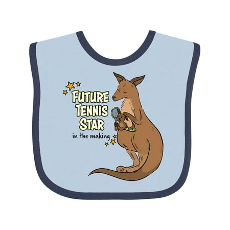 

Inktastic Future Tennis Star In The Making Kangaroo Gift Baby Boy or Baby Girl Bib