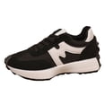 thumbnail image 5 of Rokment Women's Orthopedic Platform Running Walking Shoes Comfortable Vintage Casual Color Block Suede Flatform Mid Heel Tennis Skate Fashion Sneakers Spring Fall Black Size 6.5, 5 of 6
