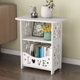thumbnail image 4 of Bamboohart Bedside Table Bed Side Table Side Table with Storage Rectangular Small End Table 12 6X8 7X15 8In Night Stand Modern Side Tables for Bedside Living Room Bathroom Night Stand, 4 of 9