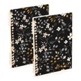 thumbnail image 6 of Flower on Black Spiral Journal Notebook College Ruled Notebook 8.3" x 5.7" A5 Lined Thick Paper Page, 6 of 6