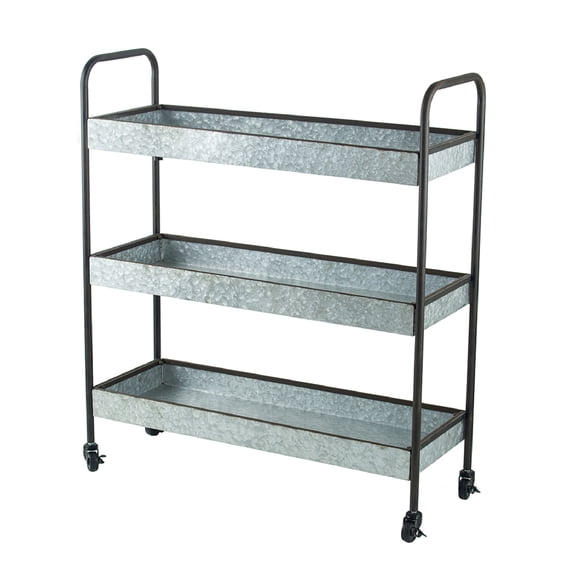 Homestead Galvanized Shelf - 35" x 12.5" x 40" - Gray