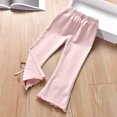 thumbnail image 6 of GigrtiJin Girls' Casual Sports Versatile Pants Mid Waist Bow Tie End Leg Pants Outdoor Solid Color Flared Long Pants, 6 of 9
