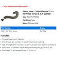 thumbnail image 2 of Heater Hose - Compatible with 2010 - 2017 GMC Terrain 2.4L 4-Cylinder 2011 2012 2013 2014 2015 2016, 2 of 2