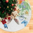thumbnail image 5 of SKYSONIC Easter Bunny Christmas Tree Skirt Home Decoration Large Round Christmas Tree Skirt for Holiday Party Home Christmas Day Ornaments 35.4 Inch, 5 of 6
