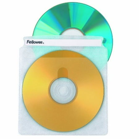 - Fellowes CD Sleeves 100 CD Capacity Clear Vinyl Double Sided-50-Pack