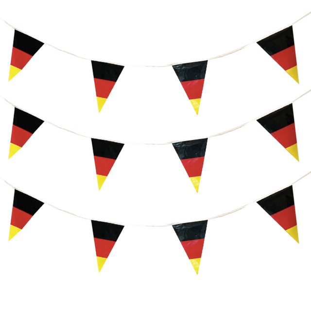 Banderas Fútbol Alemania Banderines 10 M Resistentes A La Decoloración para Fiestas