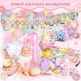 thumbnail image 5 of Sweet One Birthday Party Decorations, Donut 1st Birthday Decorations Girl, Balloon Boxes, Photo Banner, Ice Cream Candy Balloons, Backdrop, First Bday Girl Decor, 5 of 6