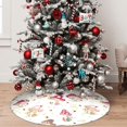 thumbnail image 5 of Sikiie Floral Mushroom 30-48 inches {designName} Print Christmas Tree Skirt Snowman Xmas Tree Skirt with Edge Christmas Decorations for Holiday Party48", 5 of 7