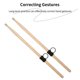 thumbnail image 2 of Drumstick Grips with Finger Ring for Drum Control, 2pcs Silicone Drumstick Holders for 5A/5B/7A/7B Sticks, 2 of 4