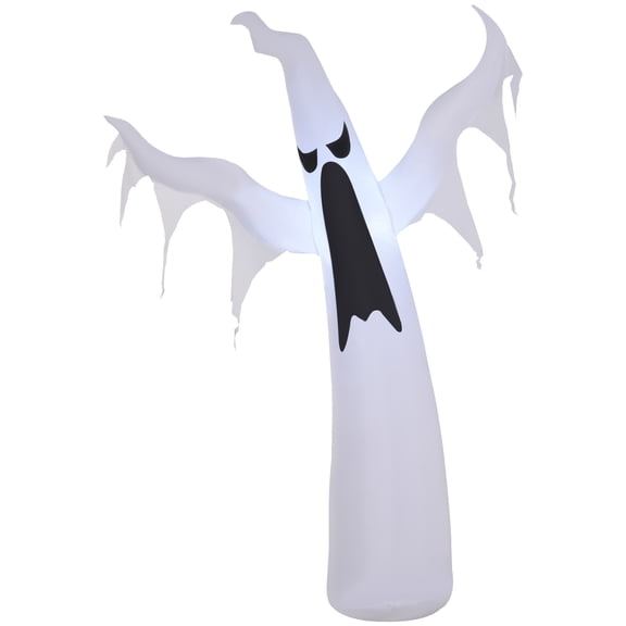 Alvantor Inflatables Halloween Ghost Decorations 6" Blow Up Display with LED Light for Garden, Lawn White