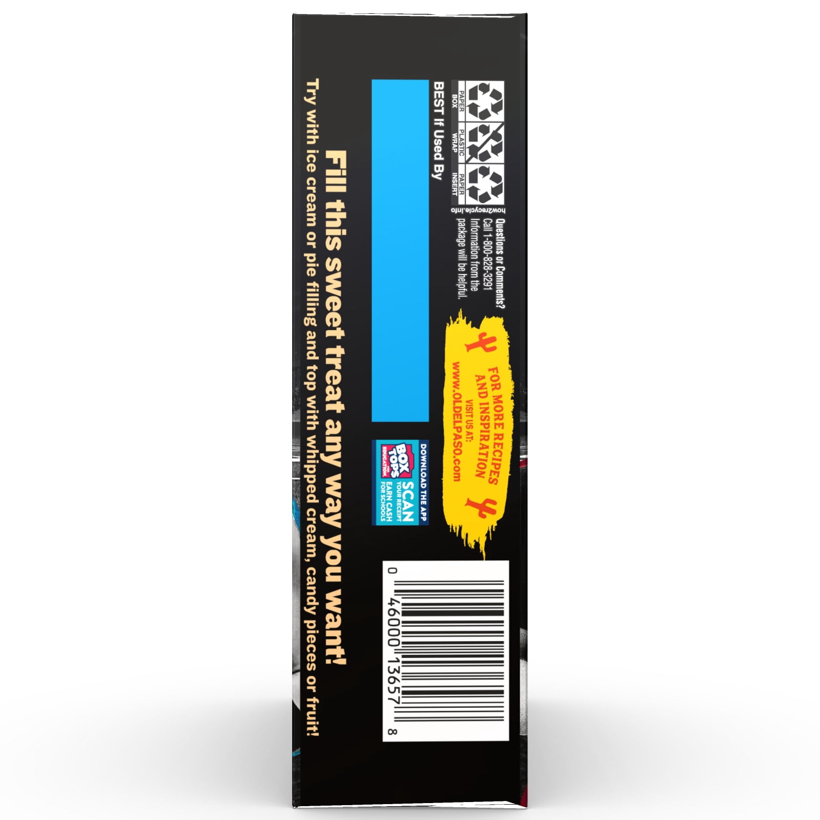 (4 pack) Old El Paso Stand 'N Stuff Cinnamon Toast Crunch Dessert Taco Shells, 10 Ct, 5.4 oz