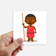 thumbnail image 1 of Negro salvaje Kenya Cartoon Pegatinas de pared cuadrado de 10 cm maleta portatil Motobike Decal 8pcs, 1 of 1