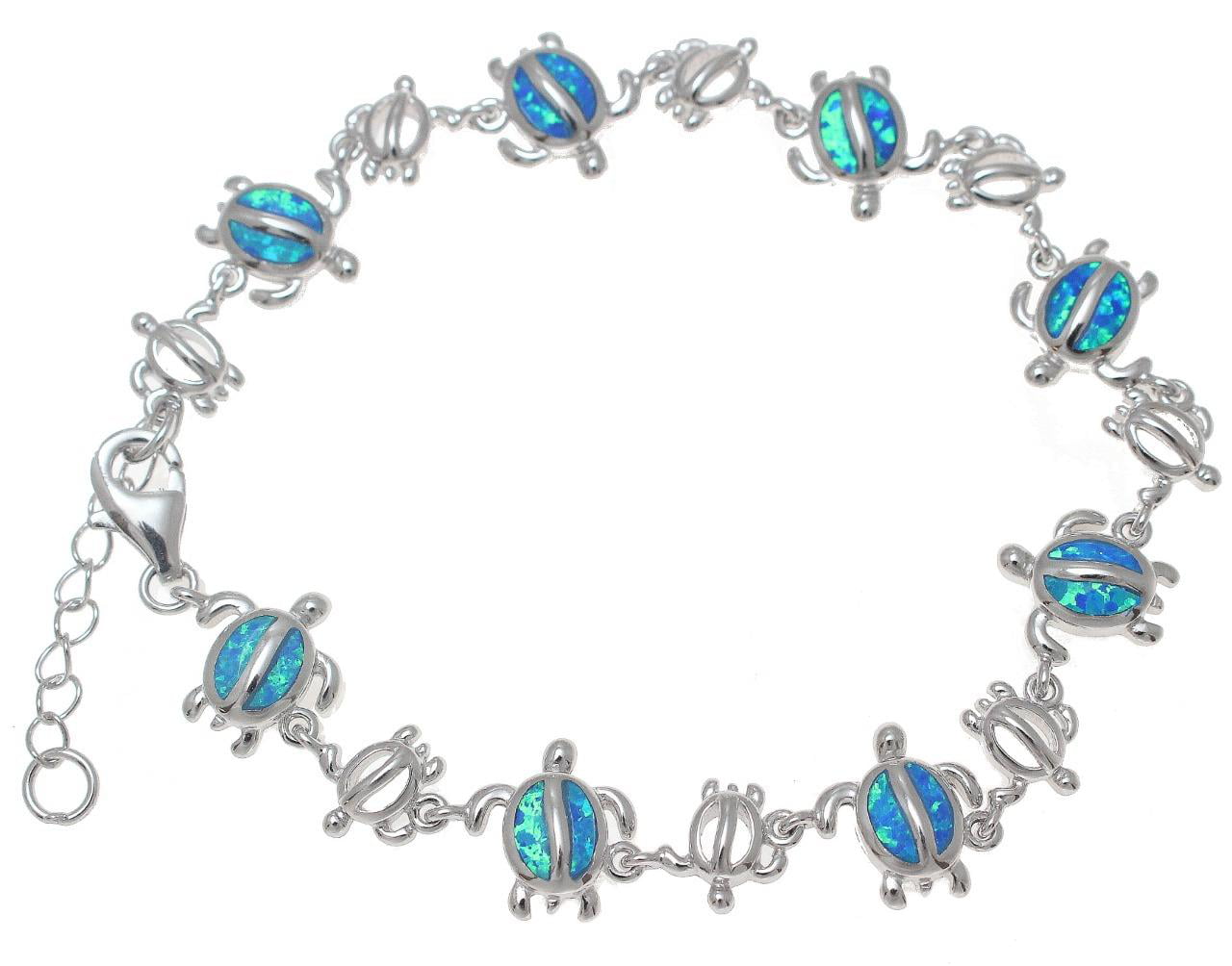 Opal Silver jewellery Ladies jewellery Elastic bracelet Anklet Silver bead bracelet Jewellery Opal bracelet Opal charm bracelet