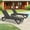 2 Gray Chairs+1 Side Table, variant on Domi Outdoor Chaise Lounge 2 Pieces Aluminum Patio Lounge Chair with 5 Adjustable Position Recliner Chair Outside Tanning Chairs for Patio, Beach, Yard, Pool (Lake Blue)