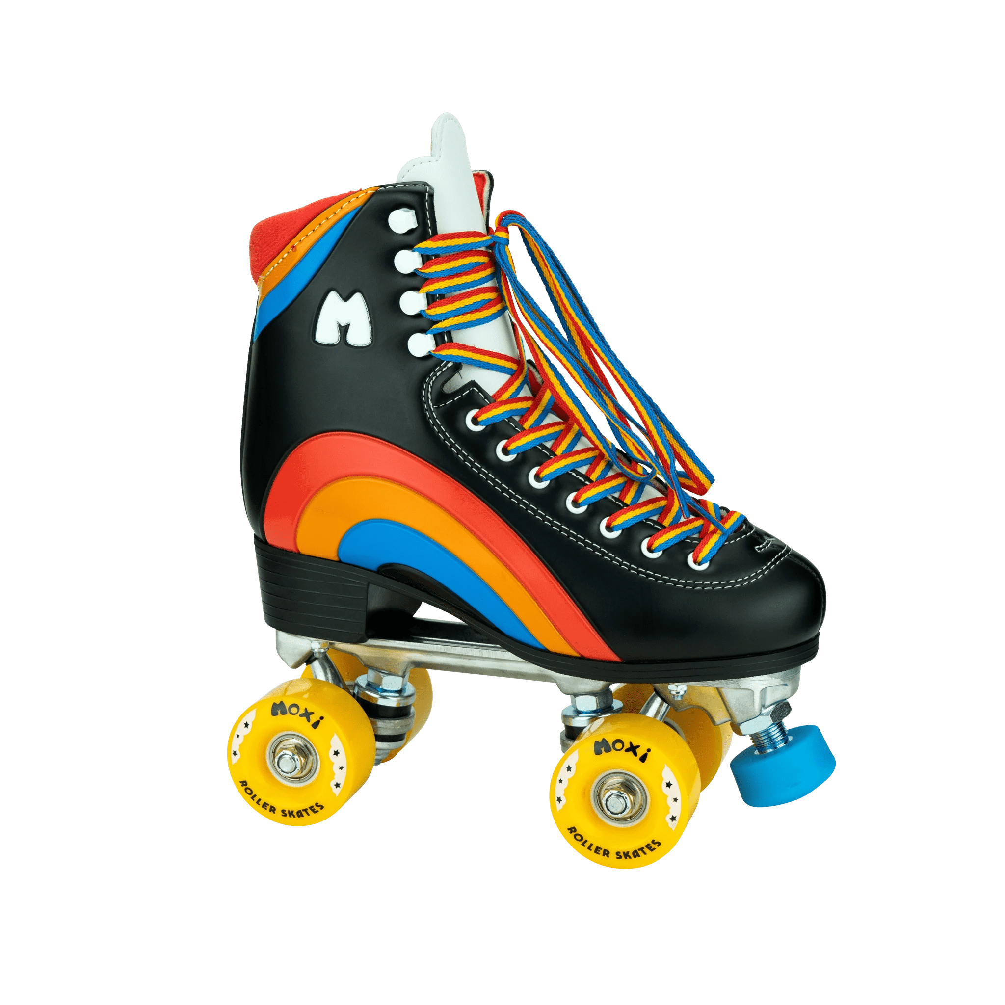 Riedell Quad Outdoor Roller Skates Moxi Rainbow Rider (Asphalt Black
