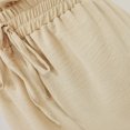 thumbnail image 4 of DHFJKG Women's Shorts 2026 Summer Casual Cute Ruffle Hem Shorts Comfy Elastic Drawstring Solid Color With Pockets Beach Stylish Bottoms, 4 of 9