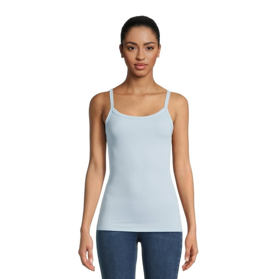 No Boundaries Ribbed Cami Top, 1 or 5-Pack, Women's
