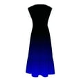 thumbnail image 4 of Midsumdr Dresses for Women 2025 Fashion Gradient Color Sleeveless Round Neck A-Line Dress Loose Plus Size Versatile Flowy Summer Dress with Pockets, 4 of 4