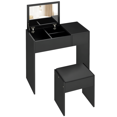 thumbnail image 1 of HOMCOM Ensemble de Coiffeuse avec Miroir et Tabouret Rembourré pour Chambre, 1 of 10