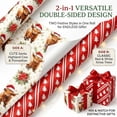 Highland Cow Christmas Wrapping Paper Roll, 16.9 in x 16.4 ft Easy Gift ...