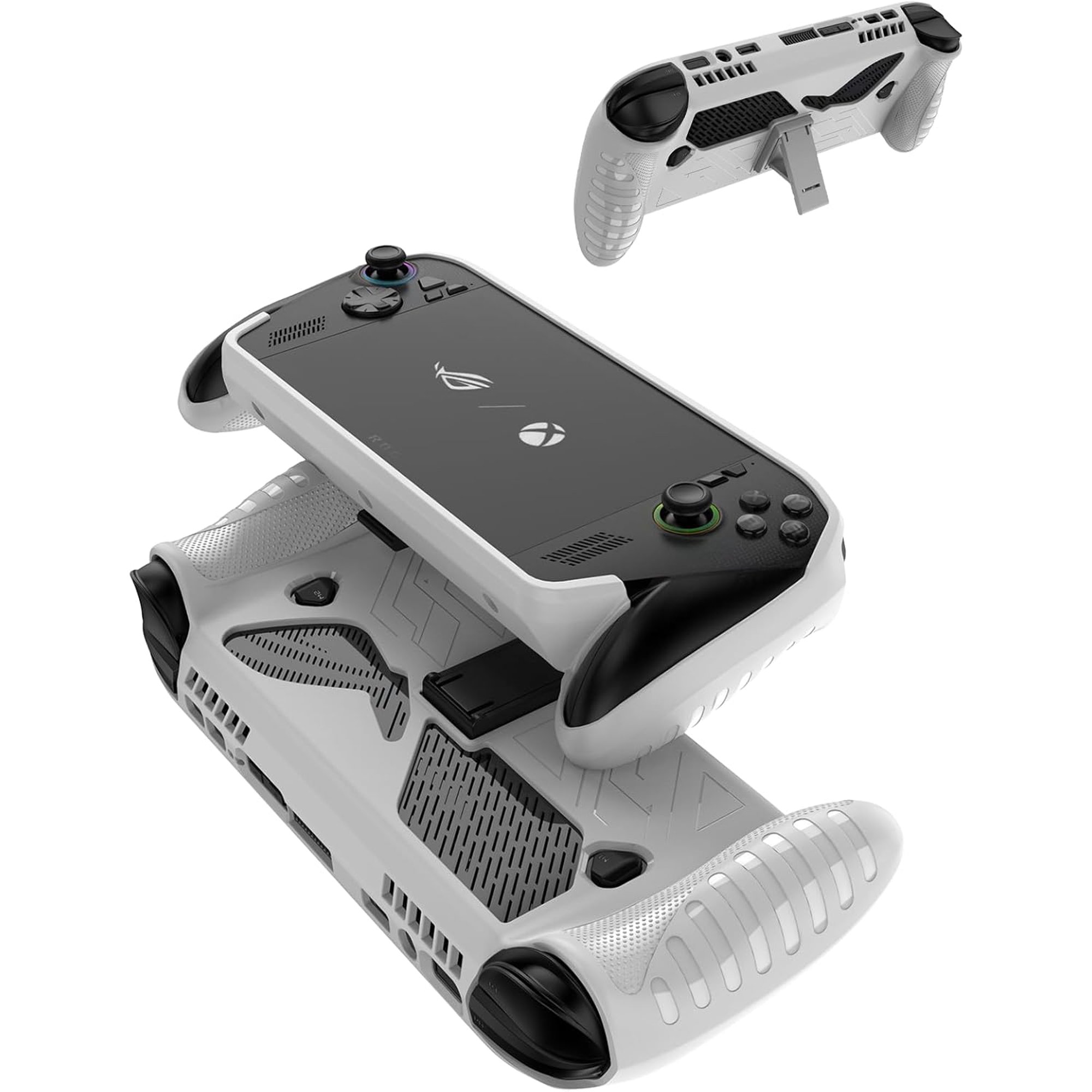 Case for ROG Xbox Ally X,Soft Skin Silicone Full Protective Case Cover with ROG Xbox Ally X-White