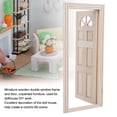 thumbnail image 4 of 1:12 casa de muñecas miniatura de madera puerta simulada Mini ventana puerta modelo juguete accesorio, 4 of 8