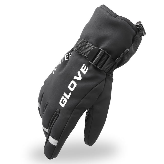 Xihbxyly Ofertas de Hoy Guantes Antideslizantes Integrados para Ciclismo Al Aire Libre y Esquí Térmico, Color Negro