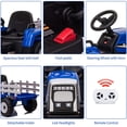thumbnail image 2 of ALICIAN Kids Powered Ride-Ons, Ride on Car ,Toddler Riding, Driven Electric tractor, Large Manned Toy Car, Farm Simulation Driving ,With Remote Control/7-led /Horn/MP3 Player, 2 of 8