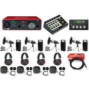 Focusrite 4-Person Podcast Podcasting Recording Kit w/Mics+Stands+Headphones