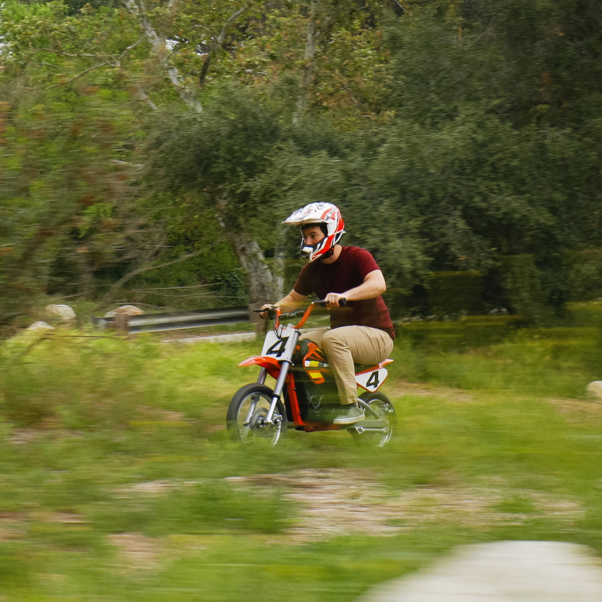 Razor MX500 Kids Dirt Rocket Supercross 15 MPH Electric Bike Motorcycle, Red